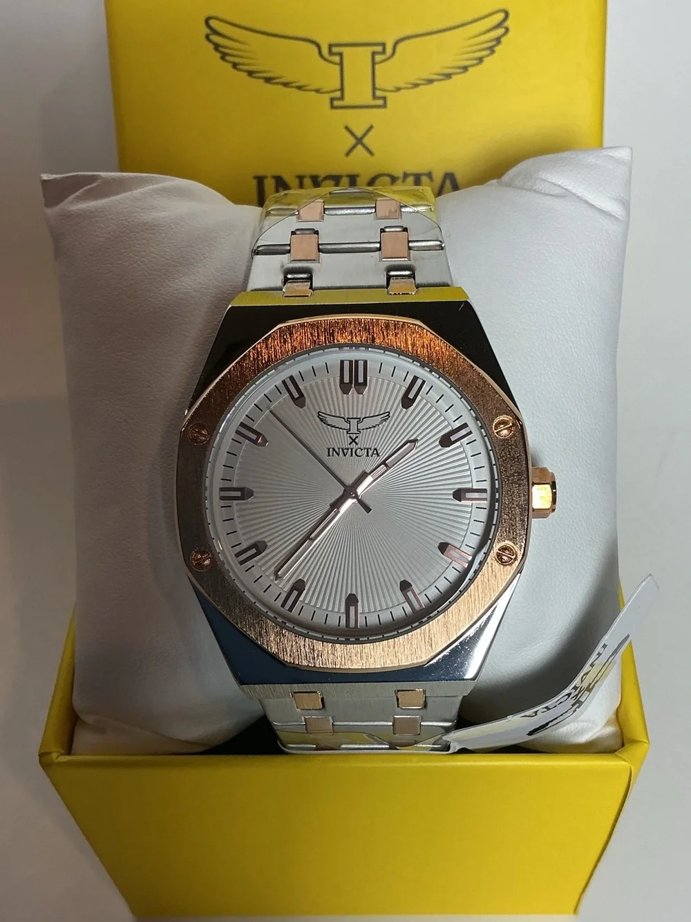 Invicta Men’s Two-Tone Silver and Rose Gold Bracelet Watch